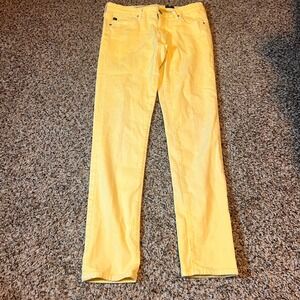 AG Adriano Goldschmied Legging Ankle Super‎ Skinny Yellow Jeans Size 27R